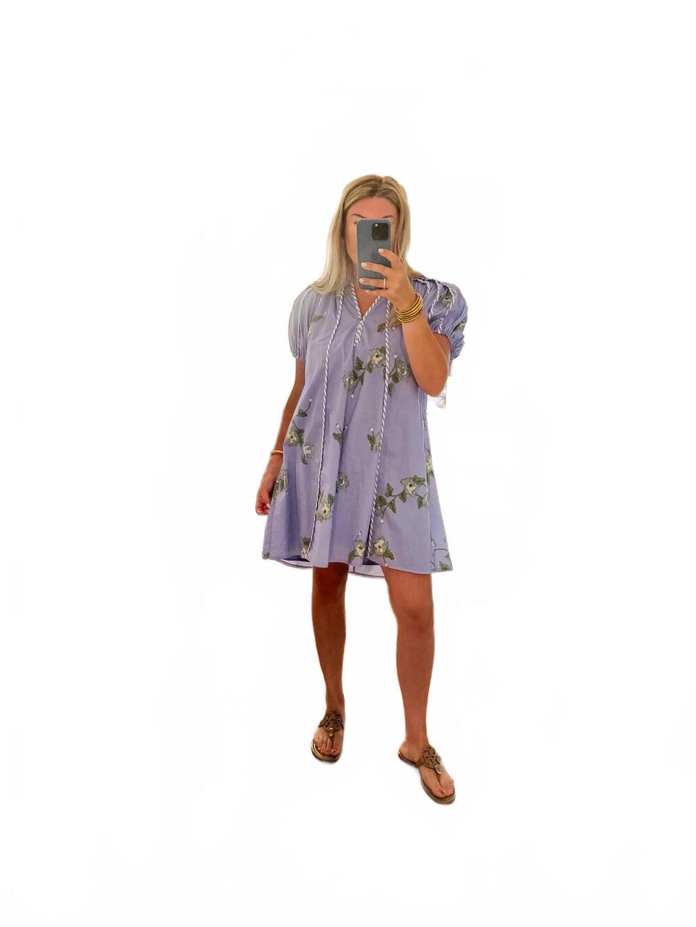 NEW ENTRO women's floral swing mini dress in blue